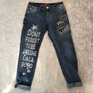 Vintage LalaBobo “Awesome” Jeans Patches 30” Waist
